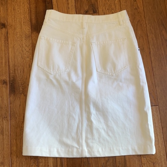 White Denim FRAME skirt - Picture 11 of 13